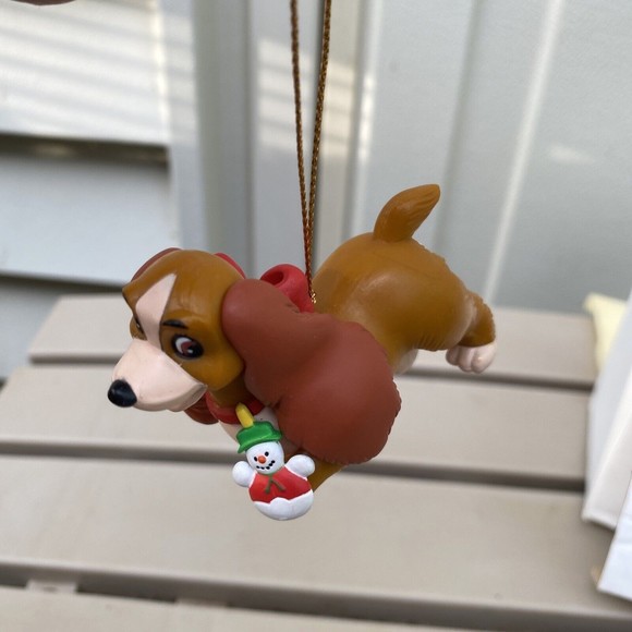 Vintage Grolier Disney Christmas Magic Ornament 26231 Lady 129 And The Tramp 130 - Picture 2 of 9